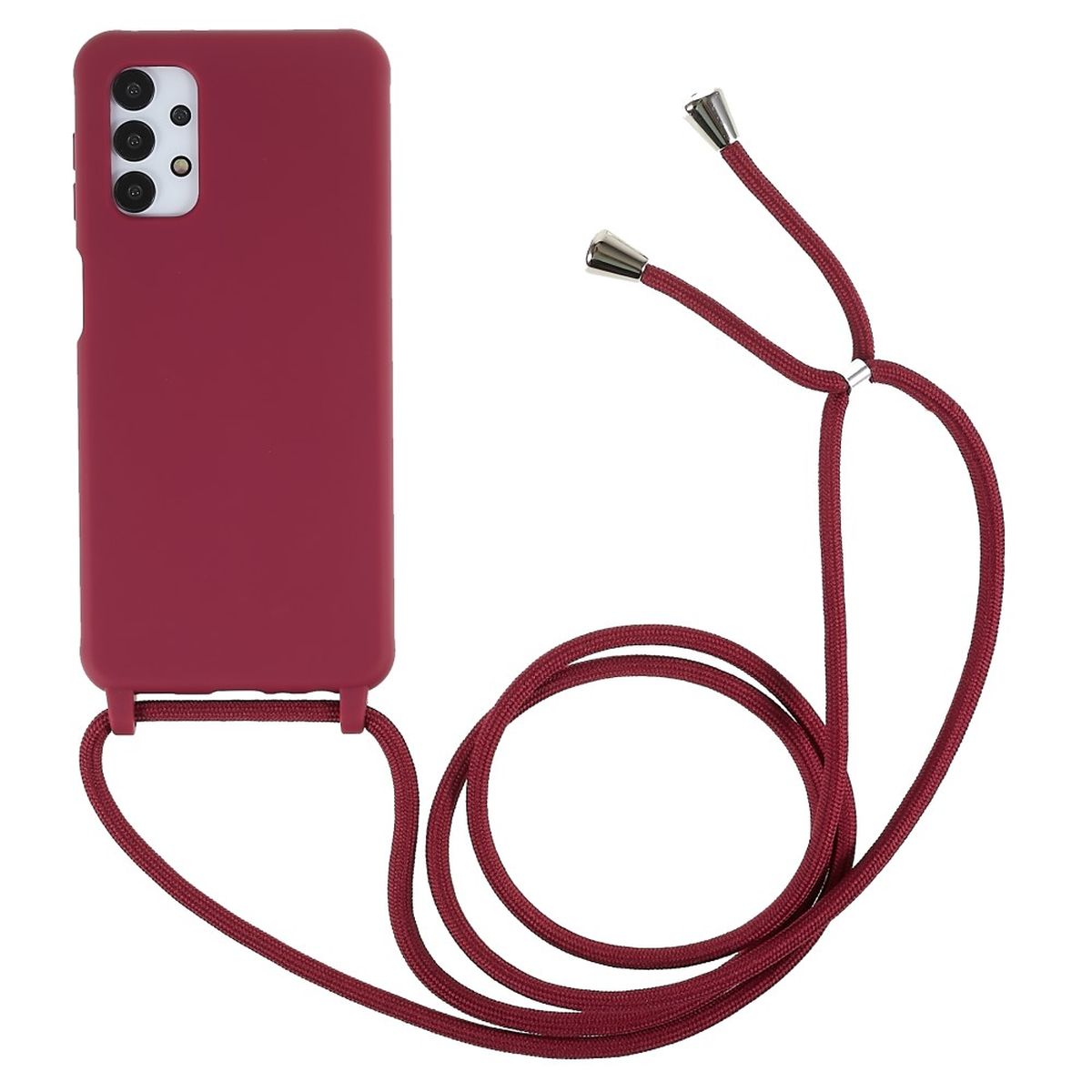Hülle für Samsung Galaxy A13 4G/5G/A04s Handy Silikon Case Handykette Band Rot