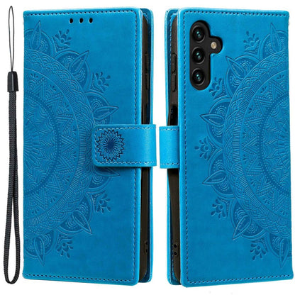 Hülle für Samsung Galaxy A54 5G Handyhülle Flip Case Cover Etui Mandala Blau