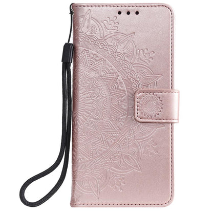 Hülle für Samsung Galaxy A41 Handyhülle Flip Case Cover Tasche Mandala Rosegold