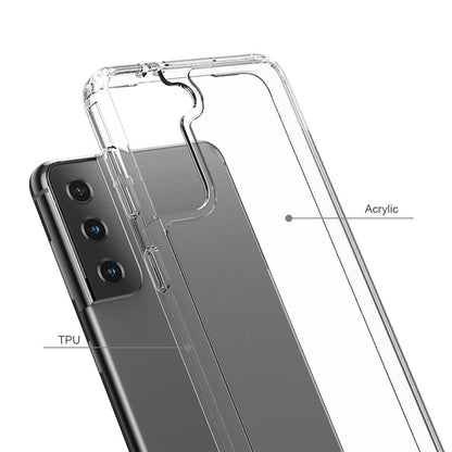 Hülle für Samsung Galaxy S21 Handyhülle Hybrid Silikon Case Bumper Tasche Cover Klar