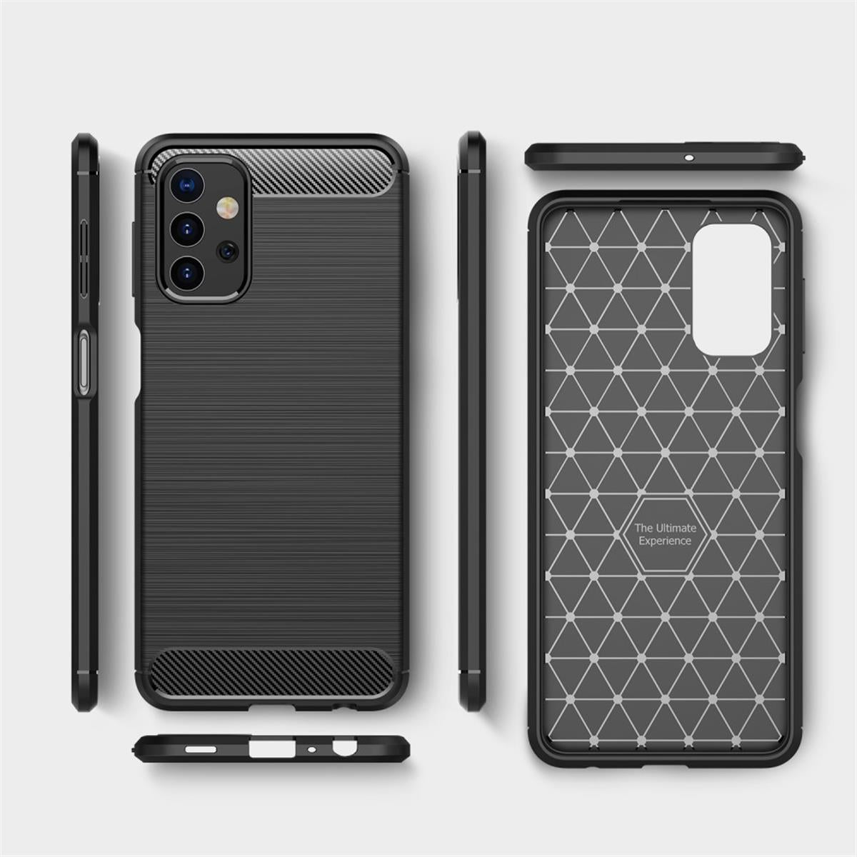 Hülle für Samsung Galaxy A32 5G Handyhülle Silikon Case Cover Handyhülle Bumper Carbonfarben