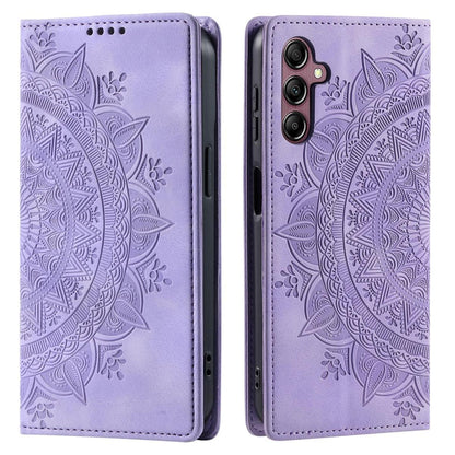 Hülle für Samsung Galaxy A35 5G Handyhülle Flip Case Cover Tasche Mandala Lila