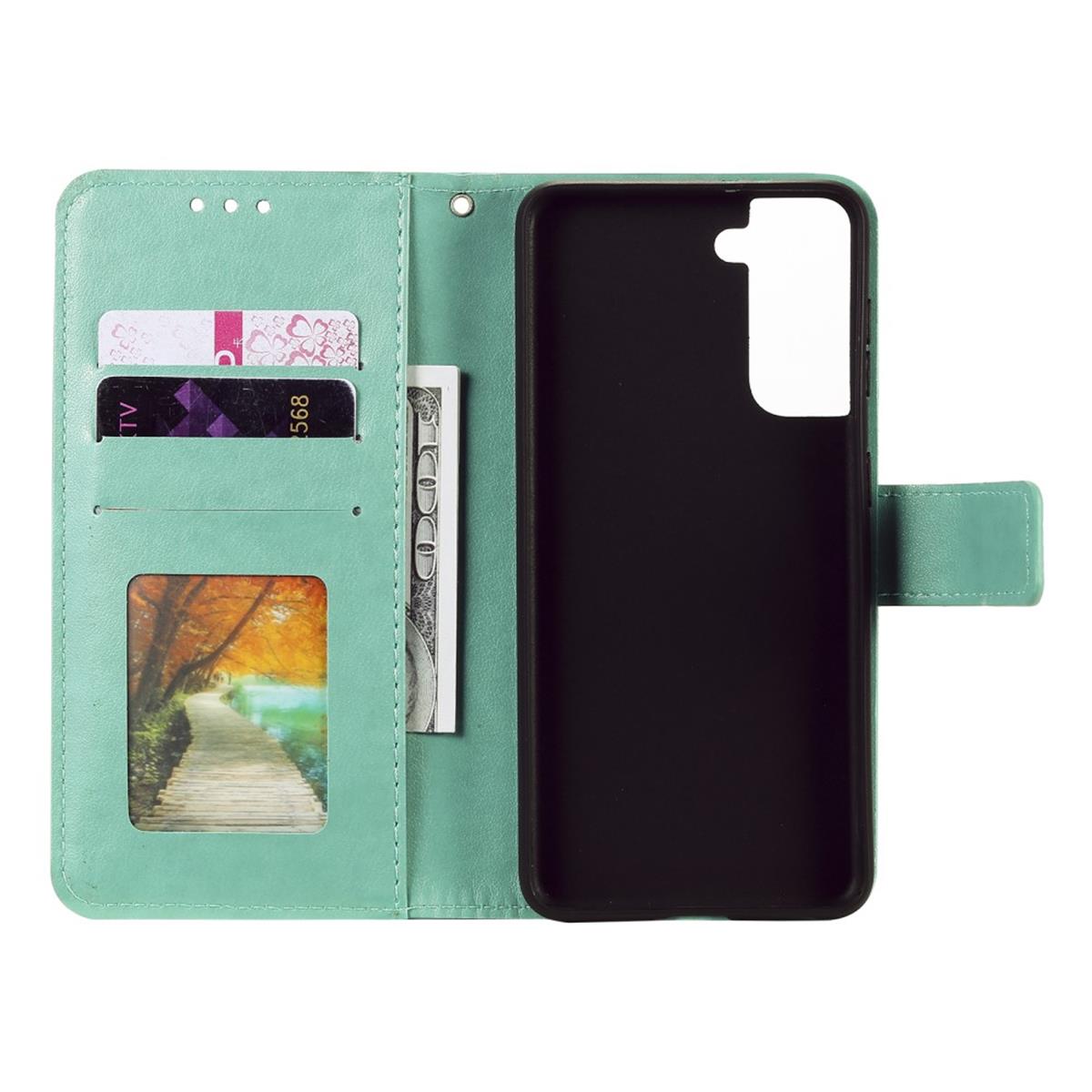 Hülle für Samsung Galaxy S21 Plus Handyhülle Flip Case Cover Schutzhülle Mandala Grün