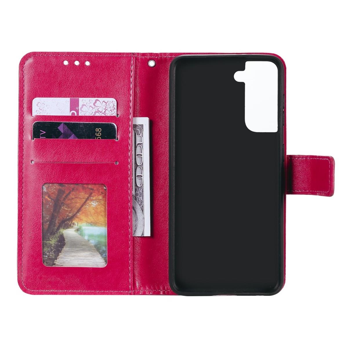 Hülle für Samsung Galaxy S21 Handyhülle Flip Case Cover Schutzhülle Tasche Mandala Pink
