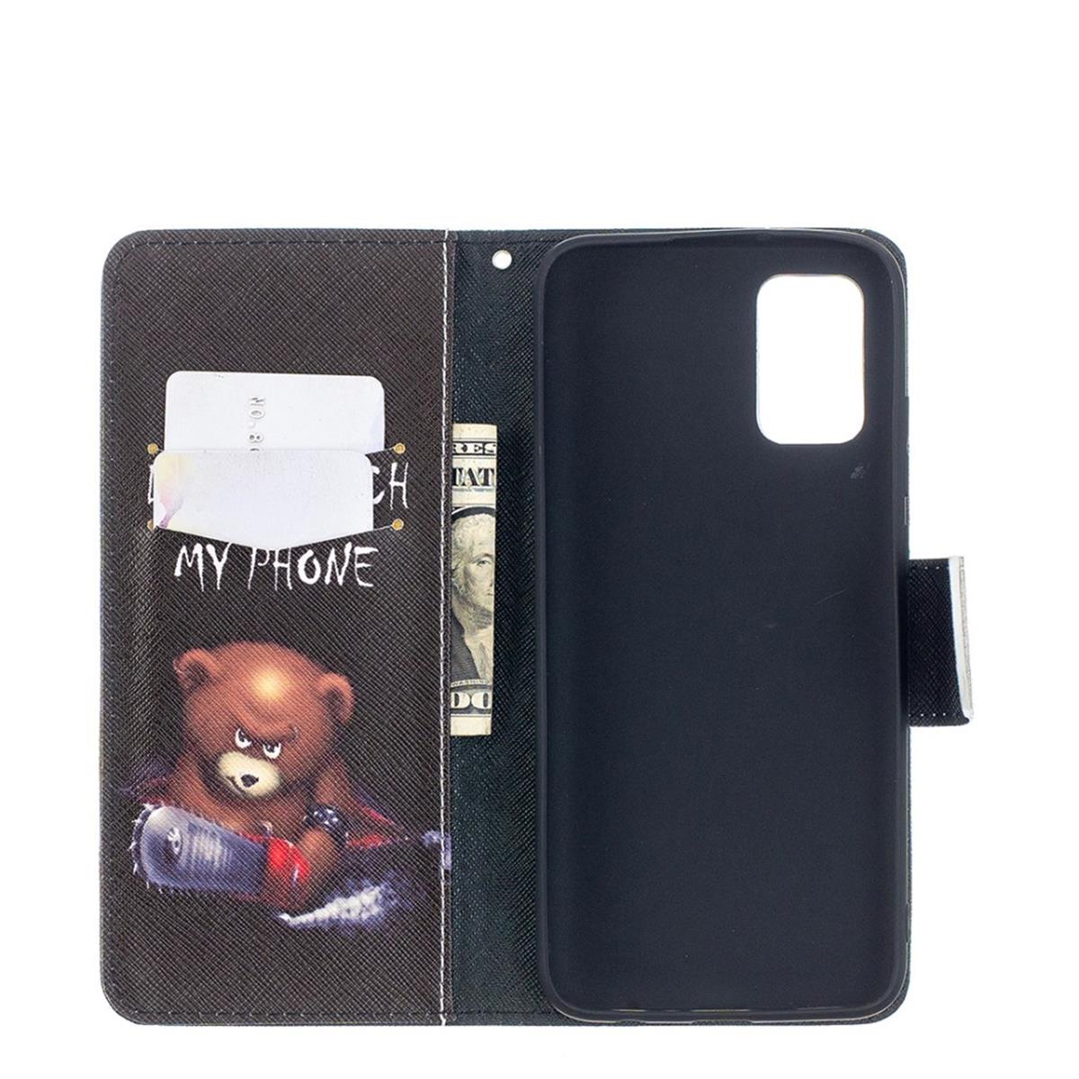 Hülle für Samsung Galaxy A02s Handyhülle Flip Case Cover Etui Tasche Motiv Bär