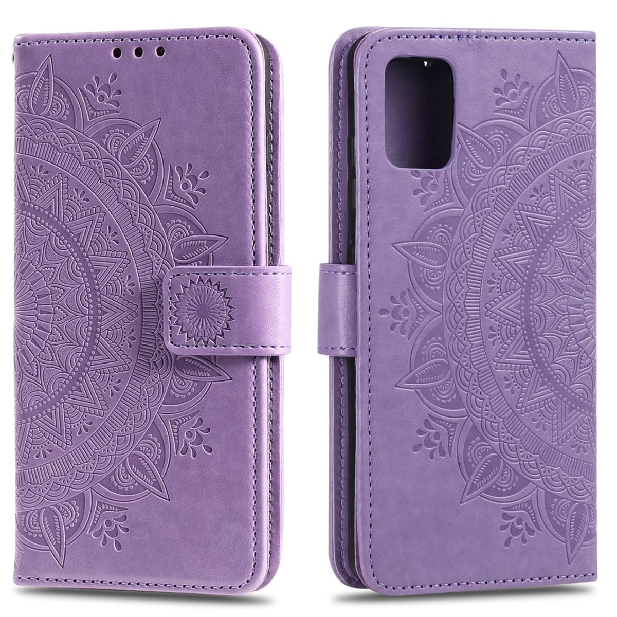 Hülle für Samsung Galaxy A51 Handyhülle Flip Case Schutzhülle Cover Mandala Lila