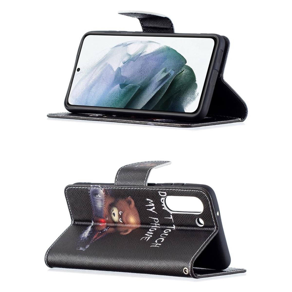 Hülle für Samsung Galaxy S21 FE Handyhülle Flip Case Cover Etui Tasche Motiv Bär