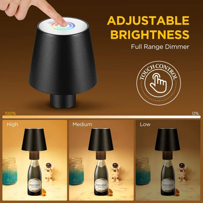 Tischleuchte Akku Flaschenlampe 5200 mhA Touchfunktion Dimmbare LED RGB Licht