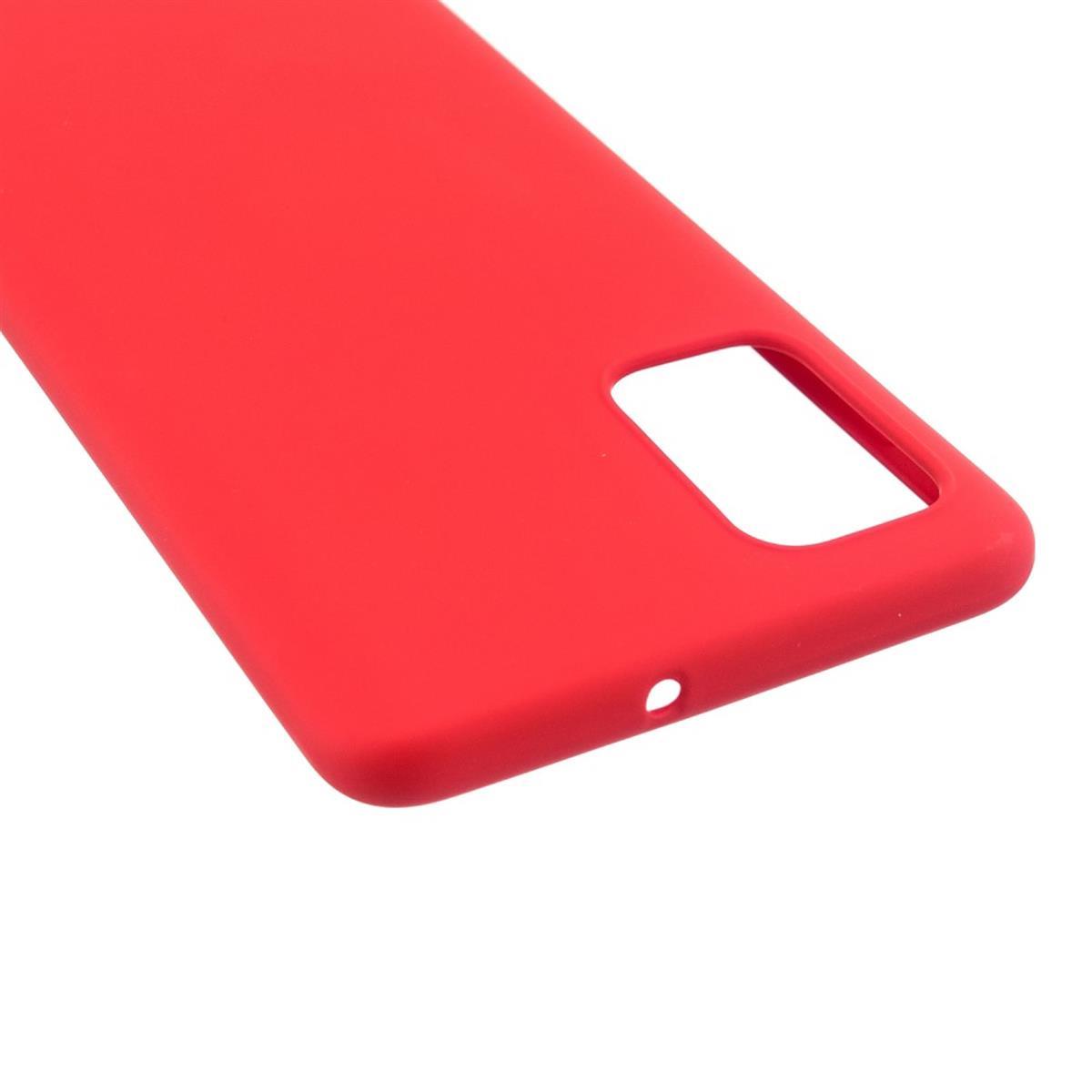 Hülle für Samsung Galaxy M31 Handyhülle Silikon Case Cover Schutzhülle Matt Rot