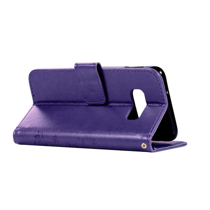 Hülle für Samsung Galaxy S10e Handyhülle Flip Case Schmetterling Lila