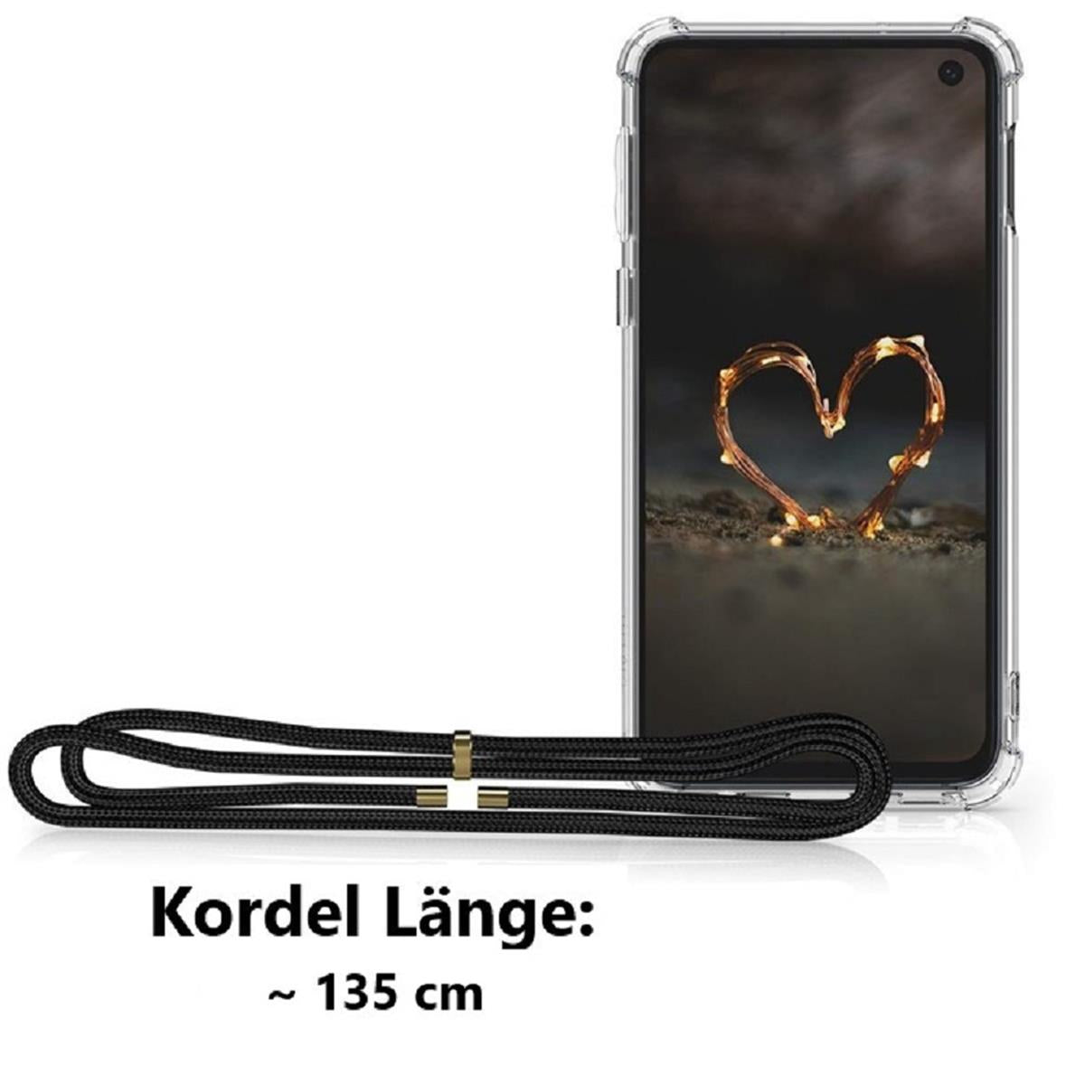 Hülle für Samsung Galaxy M31 Handyhülle Band Handykette Kordel Case Bumper klar