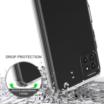 Hülle für Samsung Galaxy A22 5G Handyhülle Hybrid Silikon Case Bumper Cover Klar