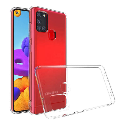 Hülle für Samsung Galaxy A21s Handyhülle Silikon Cover Case Bumper Transparent