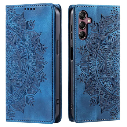 Hülle für Samsung Galaxy S23 FE Handyhülle Flip Case Cover Tasche Mandala Blau