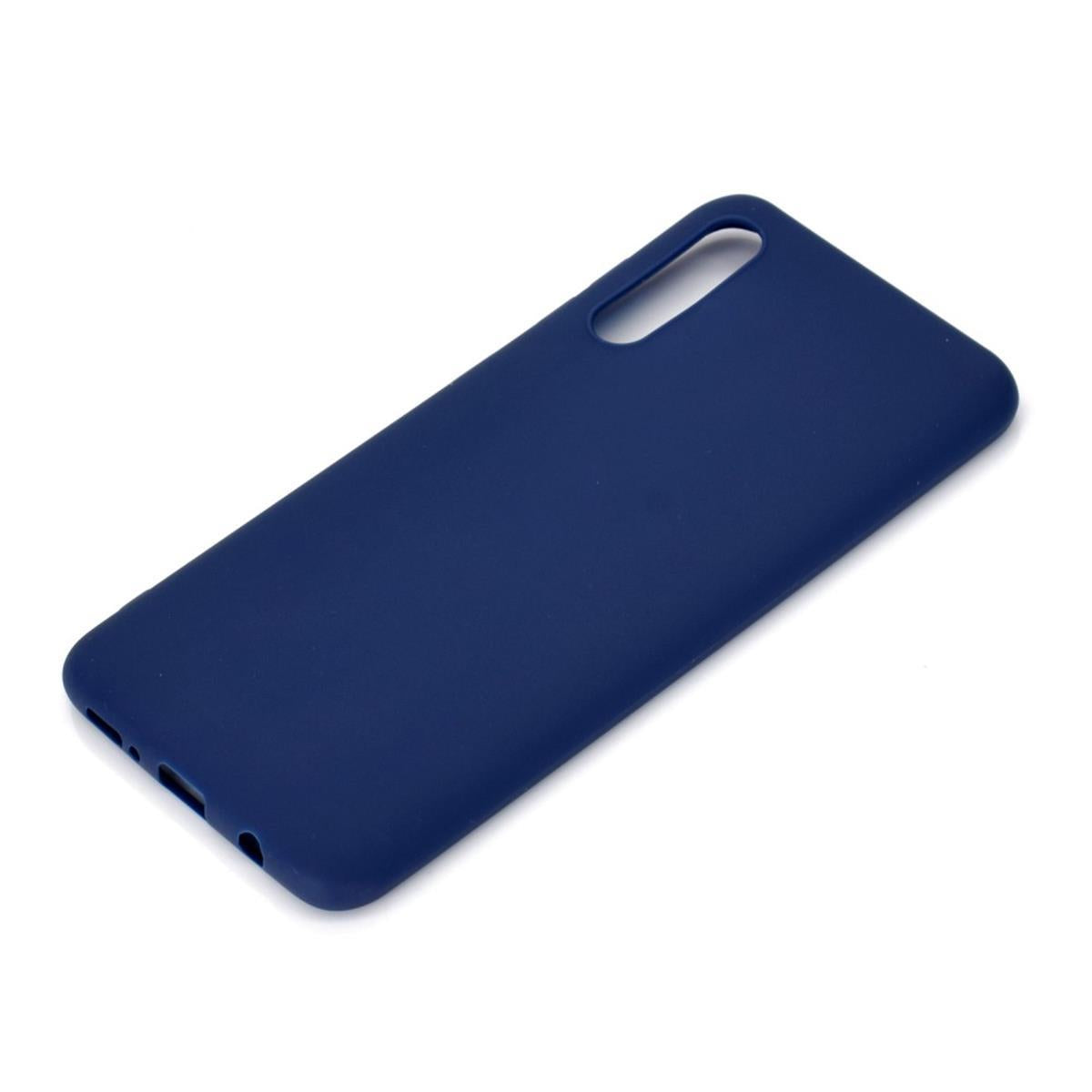 Hülle für Samsung Galaxy A50/A30s Handyhülle Silikon Case Cover Handytasche matt blau