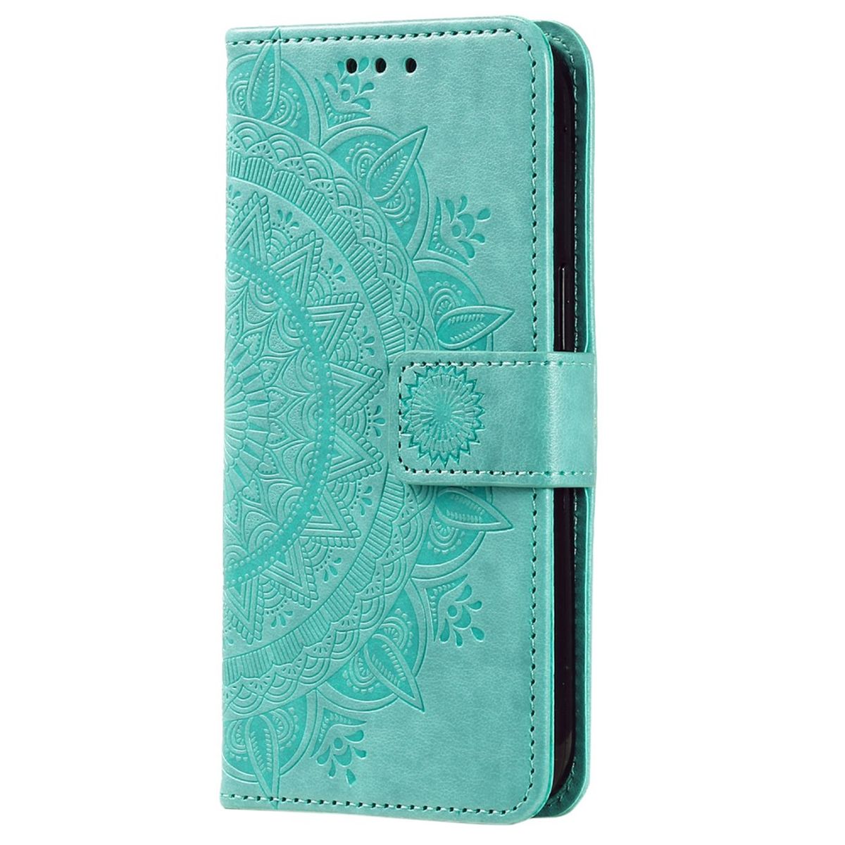 Hülle für Samsung Galaxy A34 5G Handyhülle Flip Case Cover Etui Mandala Grün