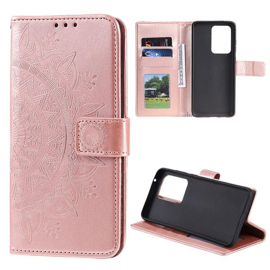 Hülle für Samsung Galaxy Note20 Ultra Handyhülle Flip Case Cover Mandala Rosegold