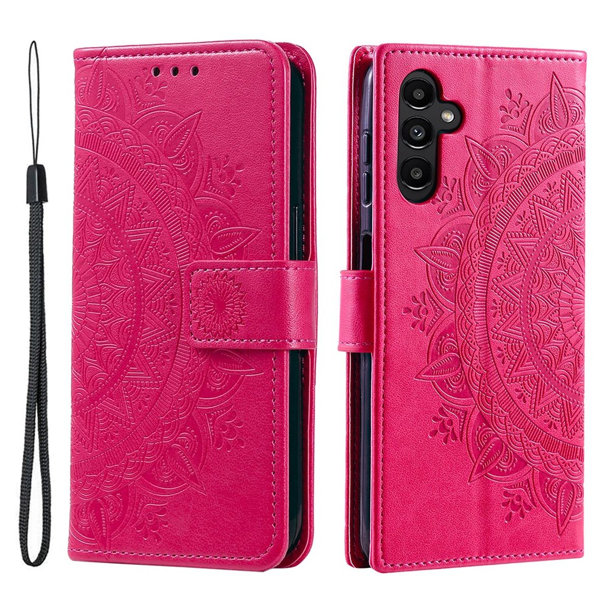 Hülle für Samsung Galaxy A34 5G Handyhülle Flip Case Cover Etui Mandala Pink