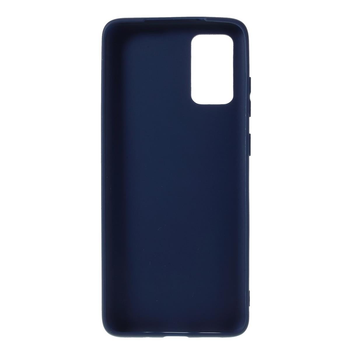 Hülle für Samsung Galaxy A41 Handyhülle Silikon Case Cover Bumper Matt Blau