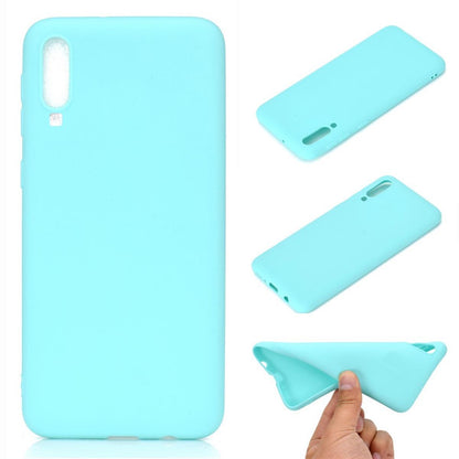 Hülle für Samsung Galaxy A70 Handyhülle Silikon Case Schutzhülle Etui matt Grün