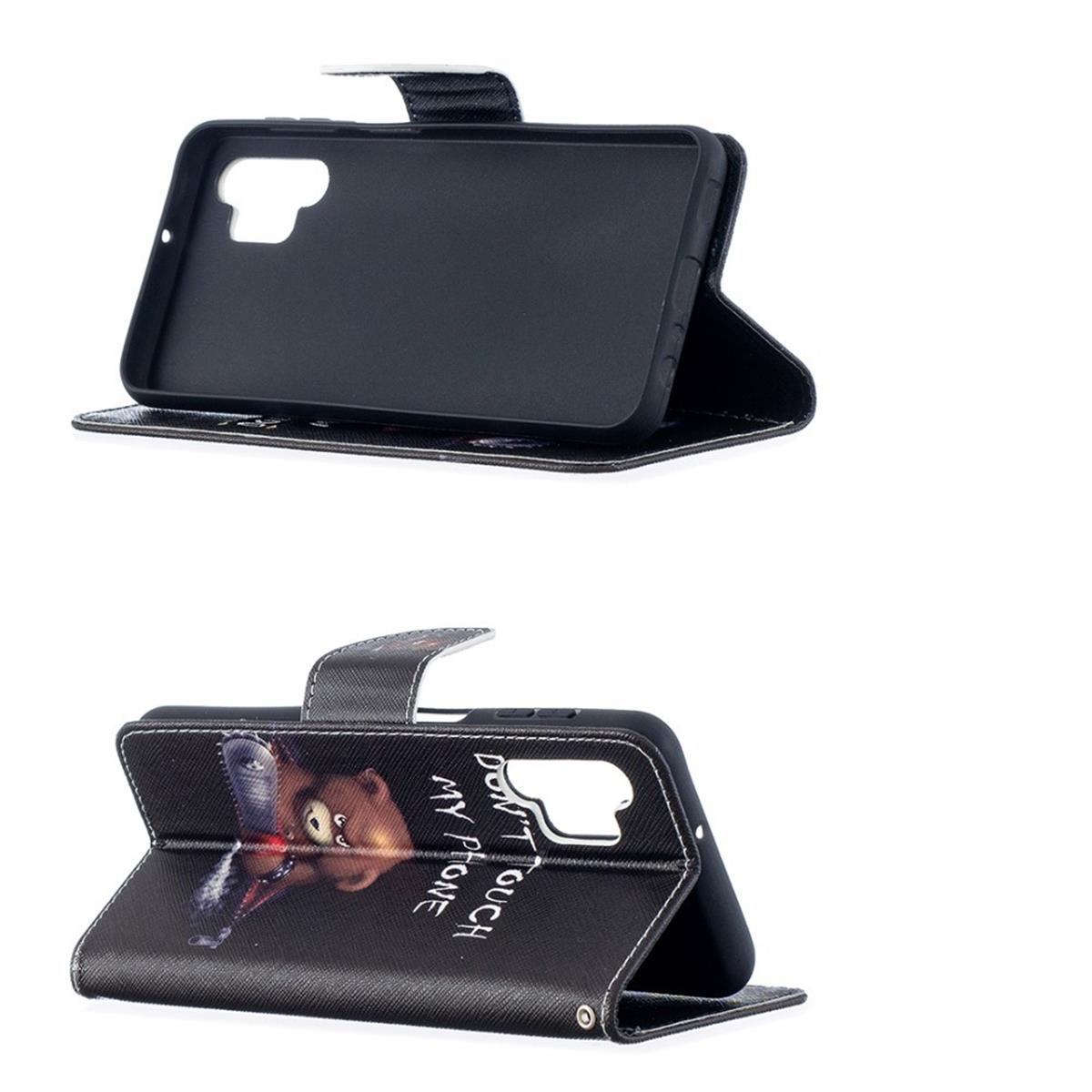 Hülle für Samsung Galaxy A32 5G Handyhülle Flip Case Cover Bumper Tasche Bär