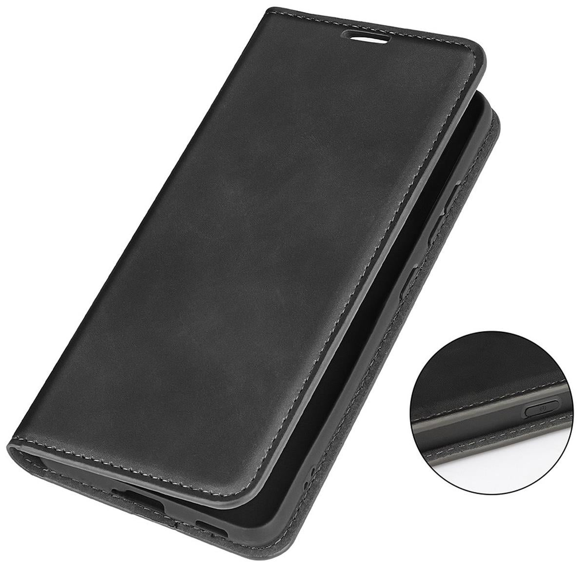 Hülle für Samsung Galaxy A54 5G Handyhülle Flip Case Cover Tasche Etui Schwarz