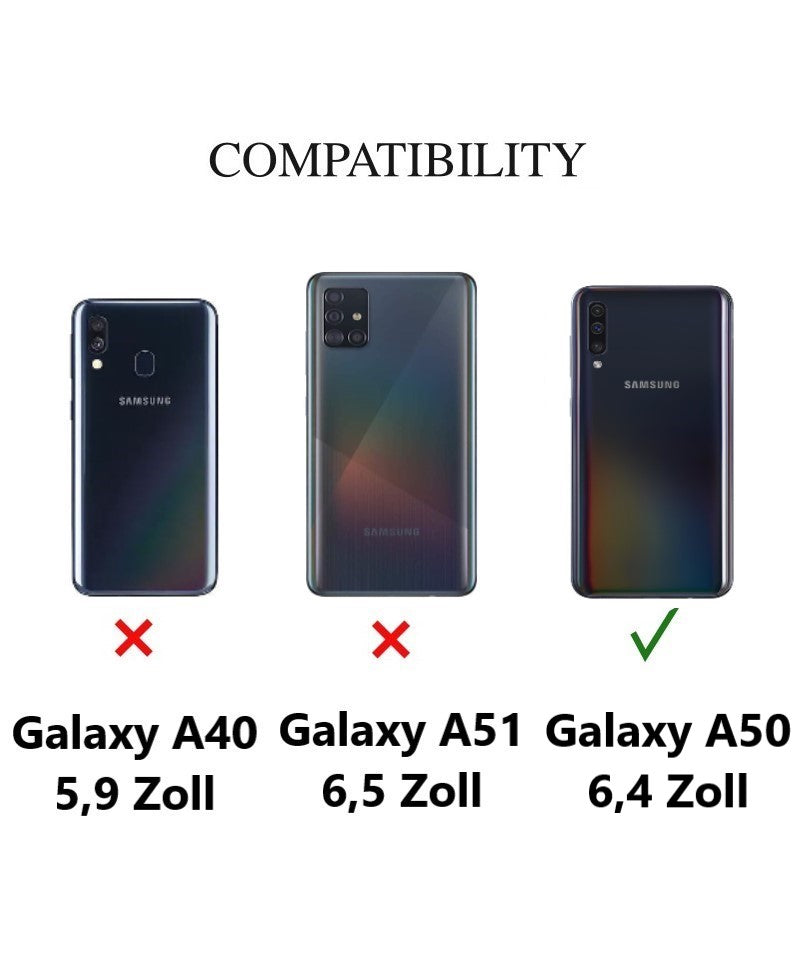 Hülle für Samsung Galaxy A50/A30s Handyhülle 360° Silikon Case Schutzhülle Cover