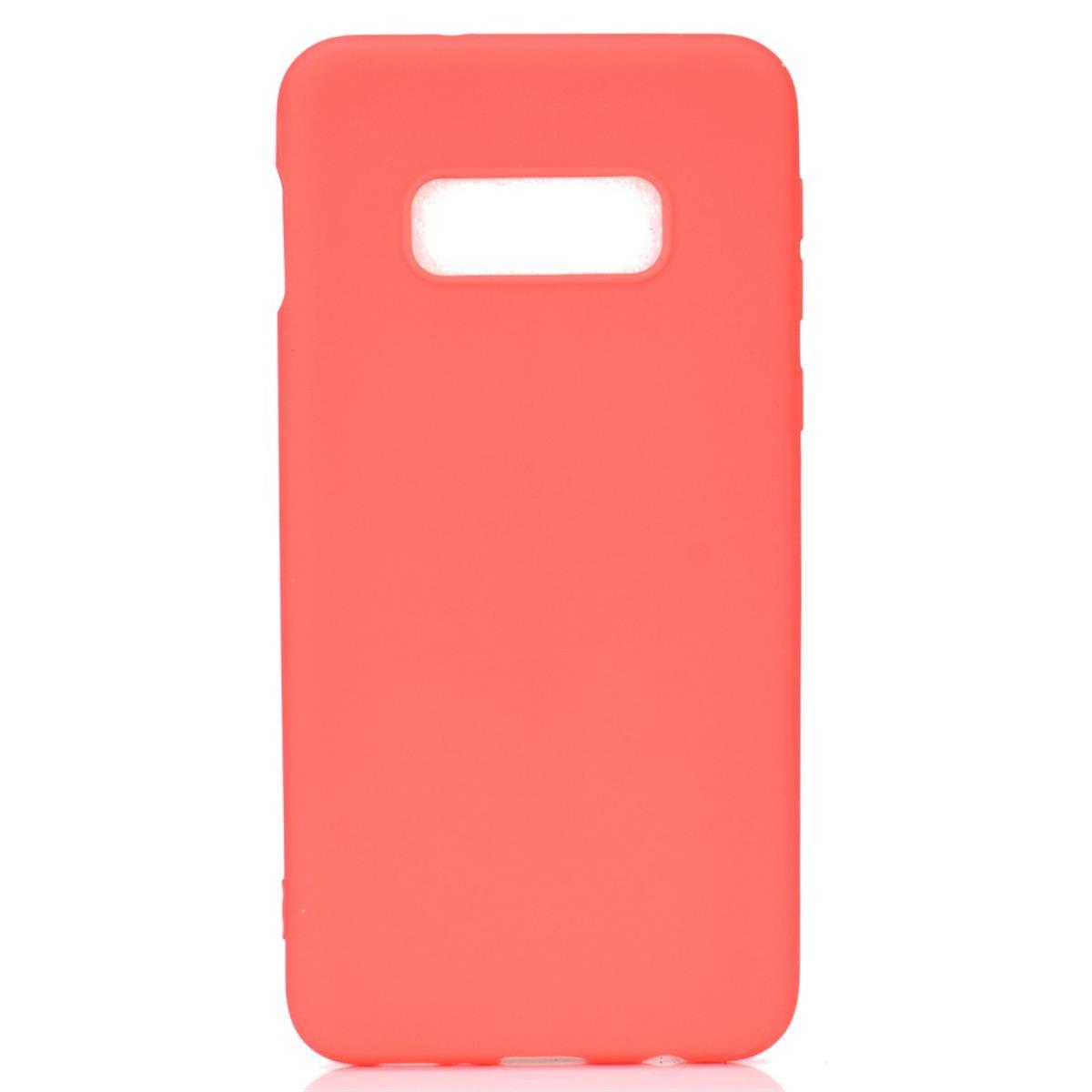 Hülle für Samsung Galaxy S10e Handyhülle Silikon Case Schutzhülle matt Rot