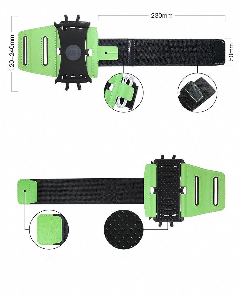 Sport Lauf Armband für Smartphones 4,0 - 7,0 Zoll Fitness Universal Grün