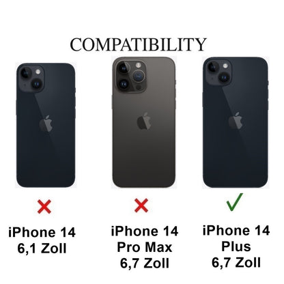 Hülle für Apple iPhone 14 Plus Handyhülle Case Hybrid Silikon Cover Bumper klar