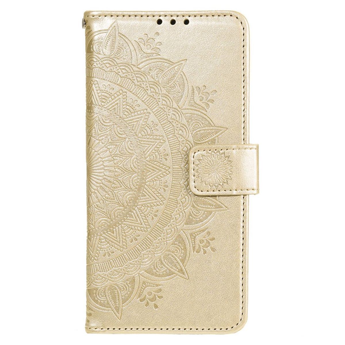 Hülle für Samsung Galaxy M53 5G Handyhülle Flip Case Cover Etui Mandala Gold