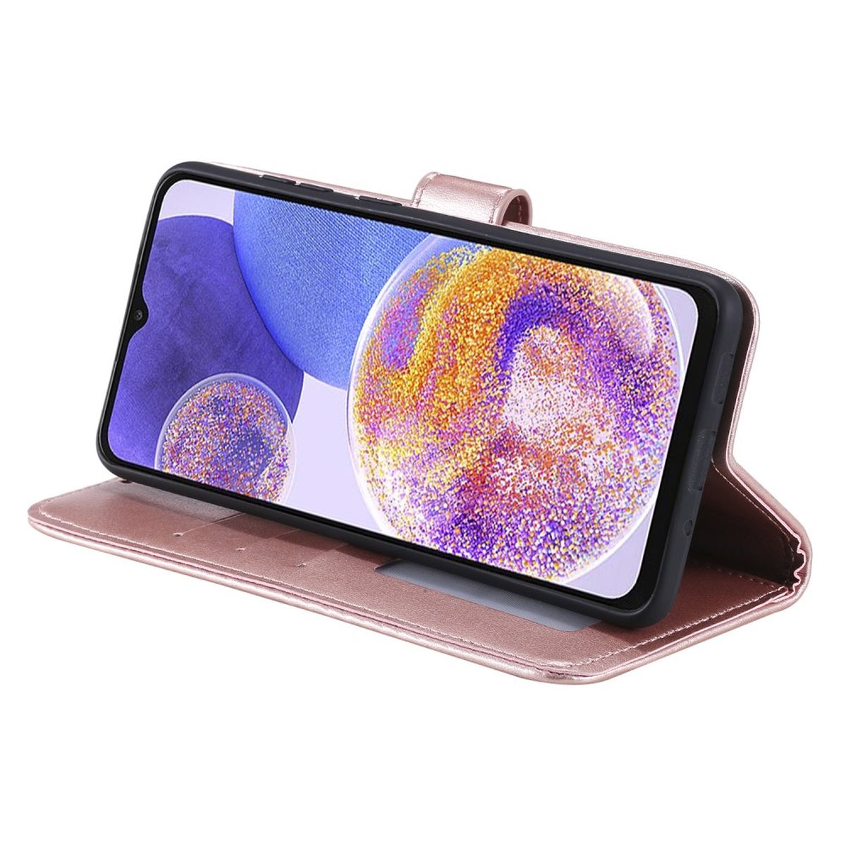 Hülle für Samsung Galaxy A23 Handyhülle Flip Case Cover Etui Mandala Rosegold