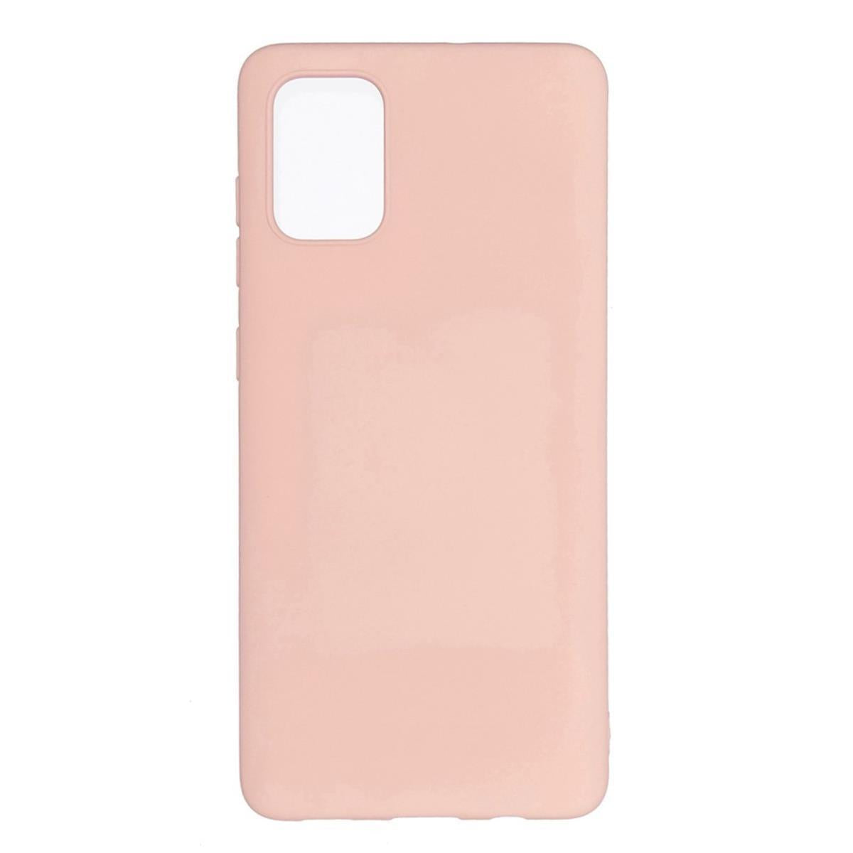 Hülle für Samsung Galaxy M31 Handyhülle Silikon Case Cover Schutzhülle Matt Rosa