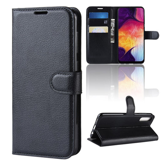 Hülle für Samsung Galaxy A50/A30s Handyhülle Flip Case Cover Bumper Tasche Schwarz