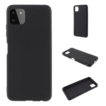 Hülle für Samsung Galaxy A22 5G Handyhülle Silikon Case Cover Etui Matt Schwarz