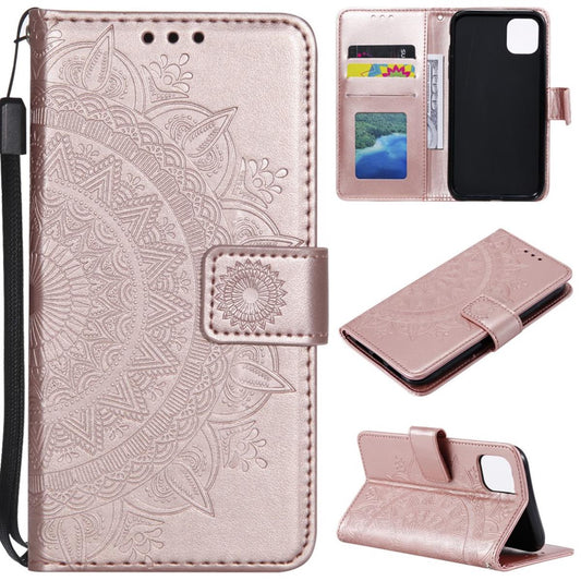 Hülle für Apple iPhone 13 Pro Handyhülle Flip Case Cover Tasche Mandala Rosegold