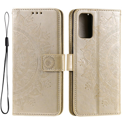 Hülle für Samsung Galaxy M13/M23 5G Handyhülle Flip Case Cover Etui Mandala Gold