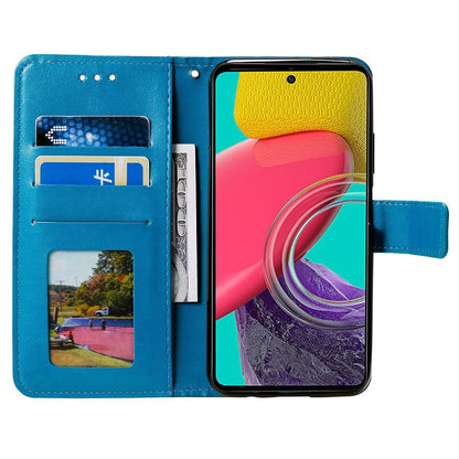 Hülle für Samsung Galaxy M53 5G Handyhülle Flip Case Cover Etui Mandala Blau