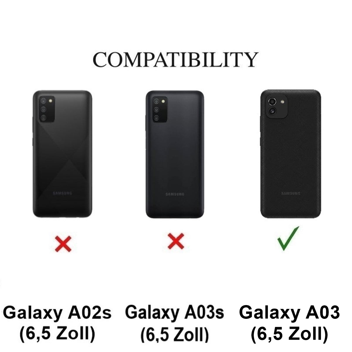 Hülle für Samsung Galaxy A03 Handyhülle Silikon Case Cover Bumper Carbonfarben
