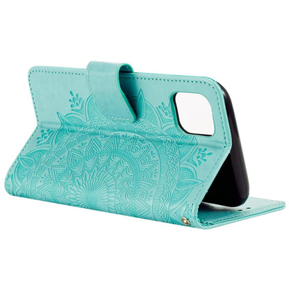 Hülle für Apple iPhone 13 Mini Handyhülle Flip Case Cover Tasche Mandala Grün