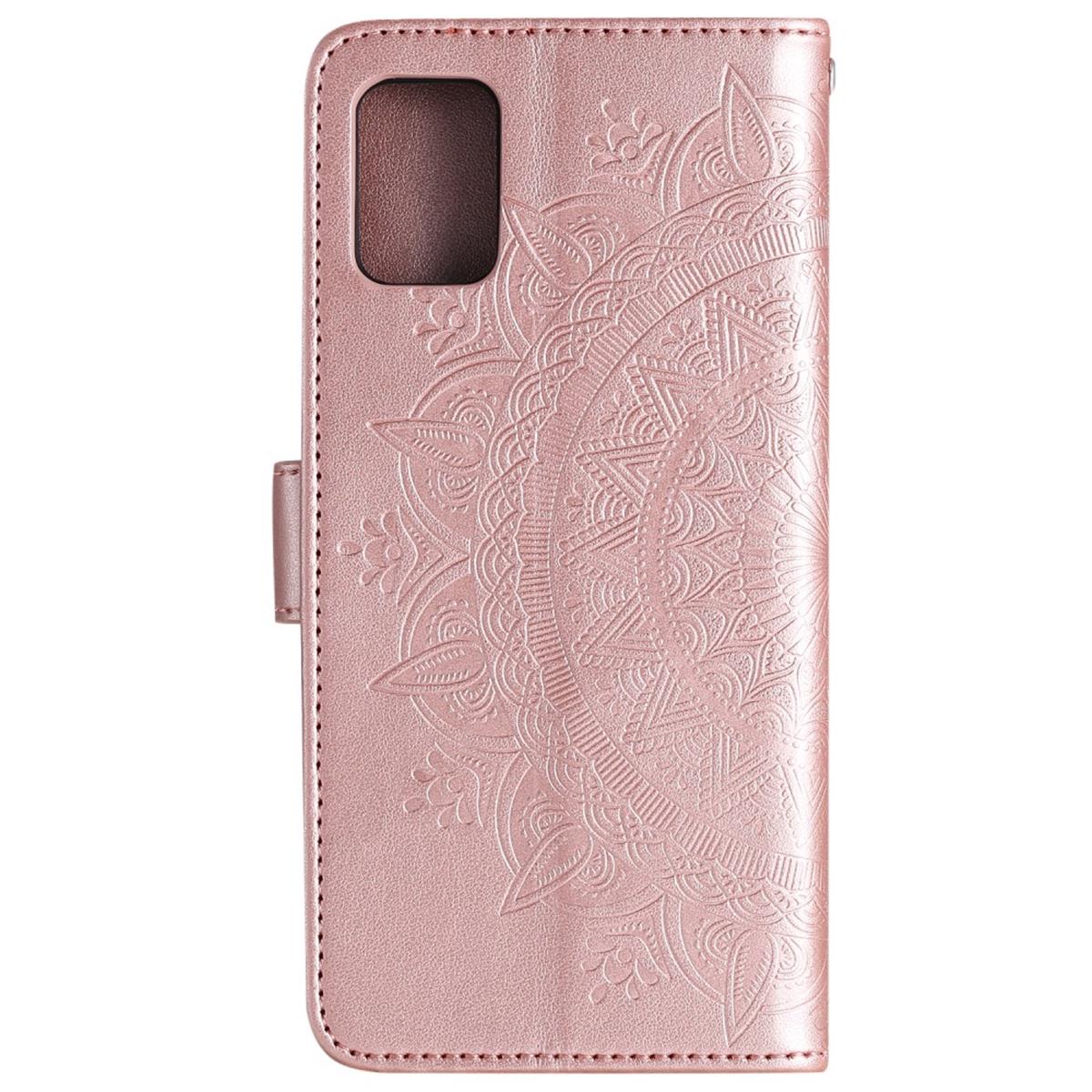 Hülle für Samsung Galaxy A31 Handyhülle Flip Case Cover Tasche Mandala Rosegold