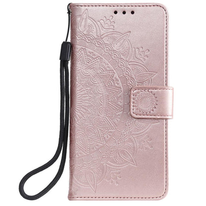 Hülle für Samsung Galaxy S21 FE Handyhülle Flip Case Cover Etui Mandala Rosegold