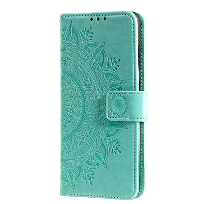 Hülle für Samsung Galaxy A41 Handyhülle Flip Case Cover Tasche Mandala Grün