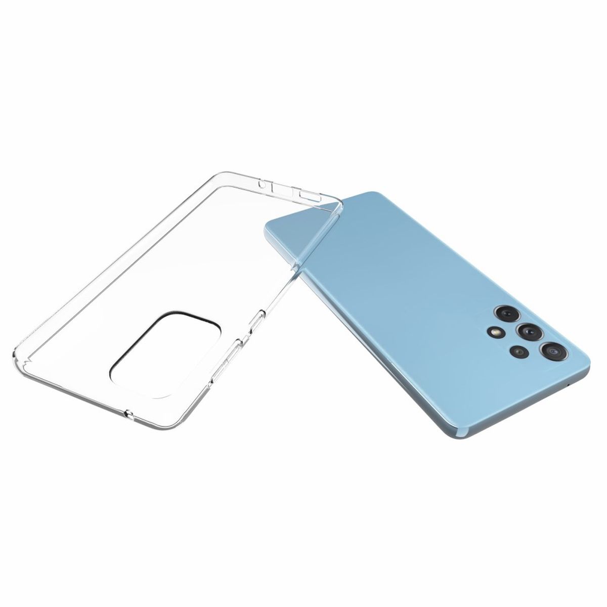Hülle für Samsung Galaxy A73 5G Handyhülle Silikon Cover Case Bumper Etui klar