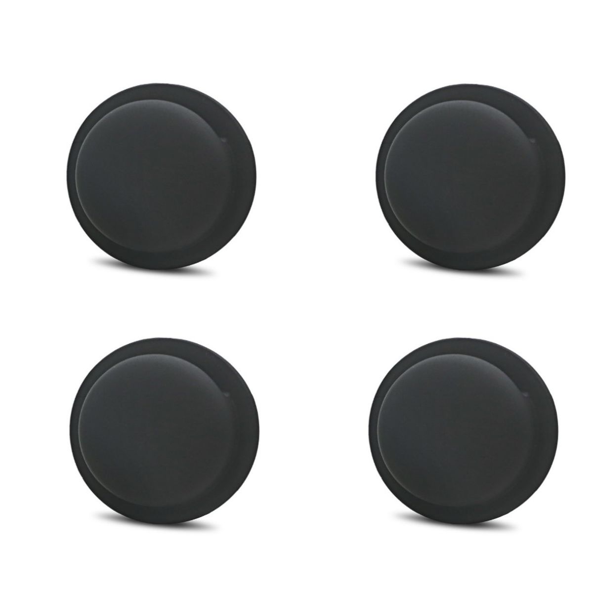 4er Pack - Silikonhülle für Apple AirTags 2021 - Cover selbstklebend - Schwarz