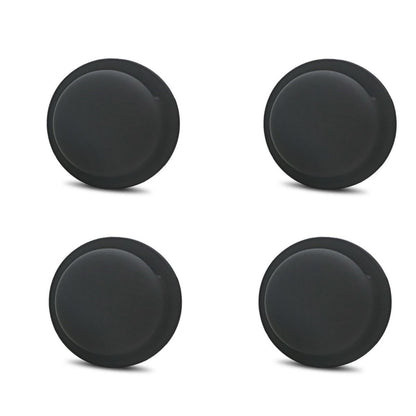 4er Pack - Silikonhülle für Apple AirTags 2021 - Cover selbstklebend - Schwarz