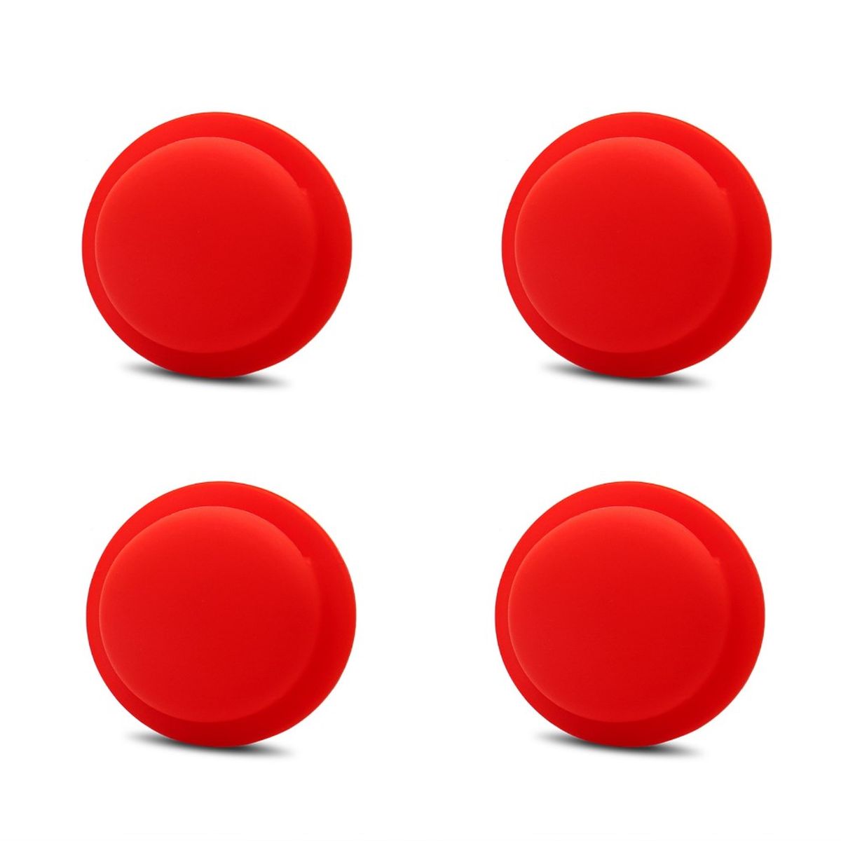 4er Pack - Silikonhülle für Apple AirTags 2021 - Hülle selbstklebend - Case Rot