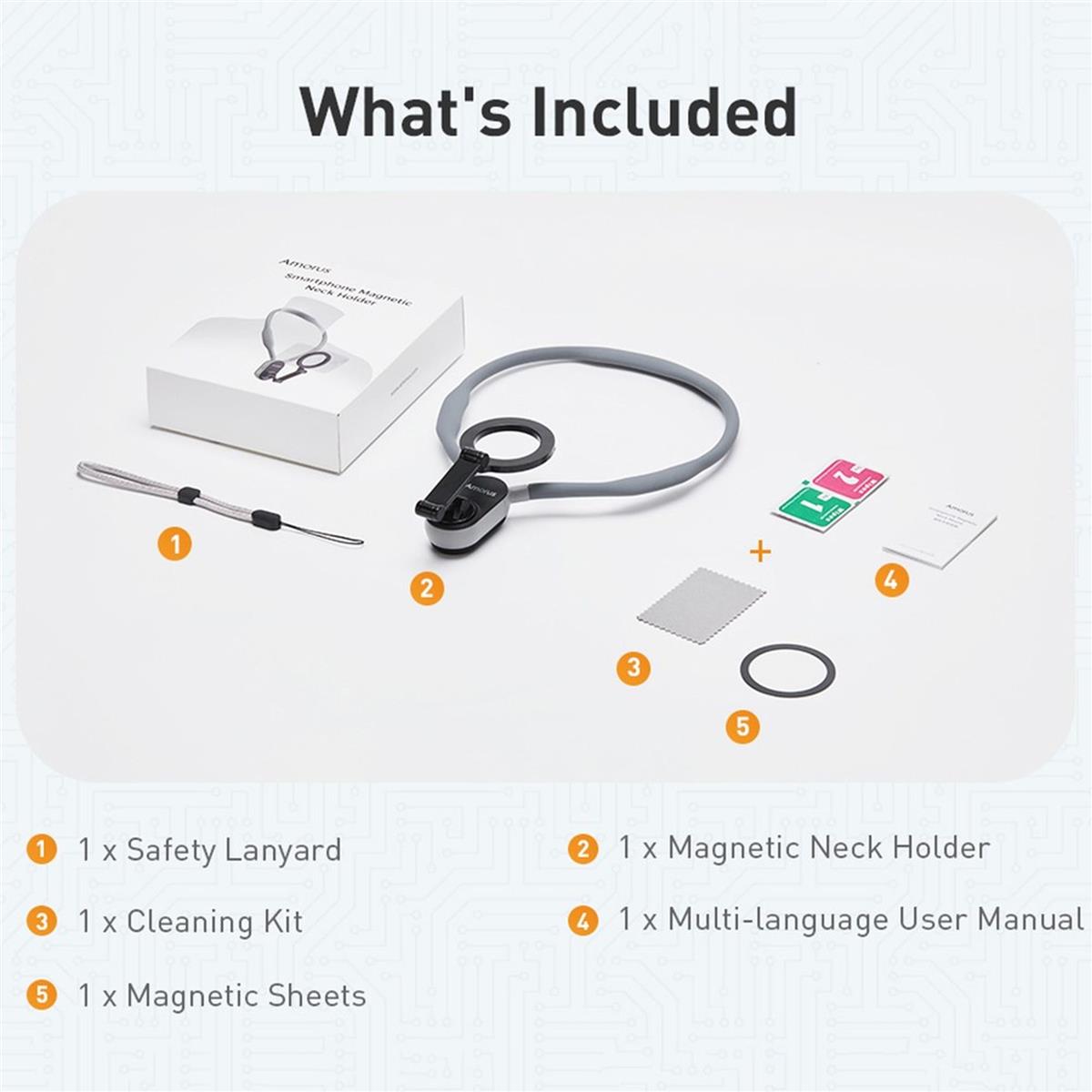 CoverKingz Handyhalterung Hals Universal Magnetische Nackenhalterung MagSafe