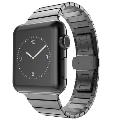 Gliederarmband für Apple Watch 49/45/44/42mm Band Series Ultra/8/7/6/SE Schwarz
