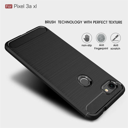Google Pixel 3a XL Handy Hülle Silikon Case Schutzhülle Carbonfarben